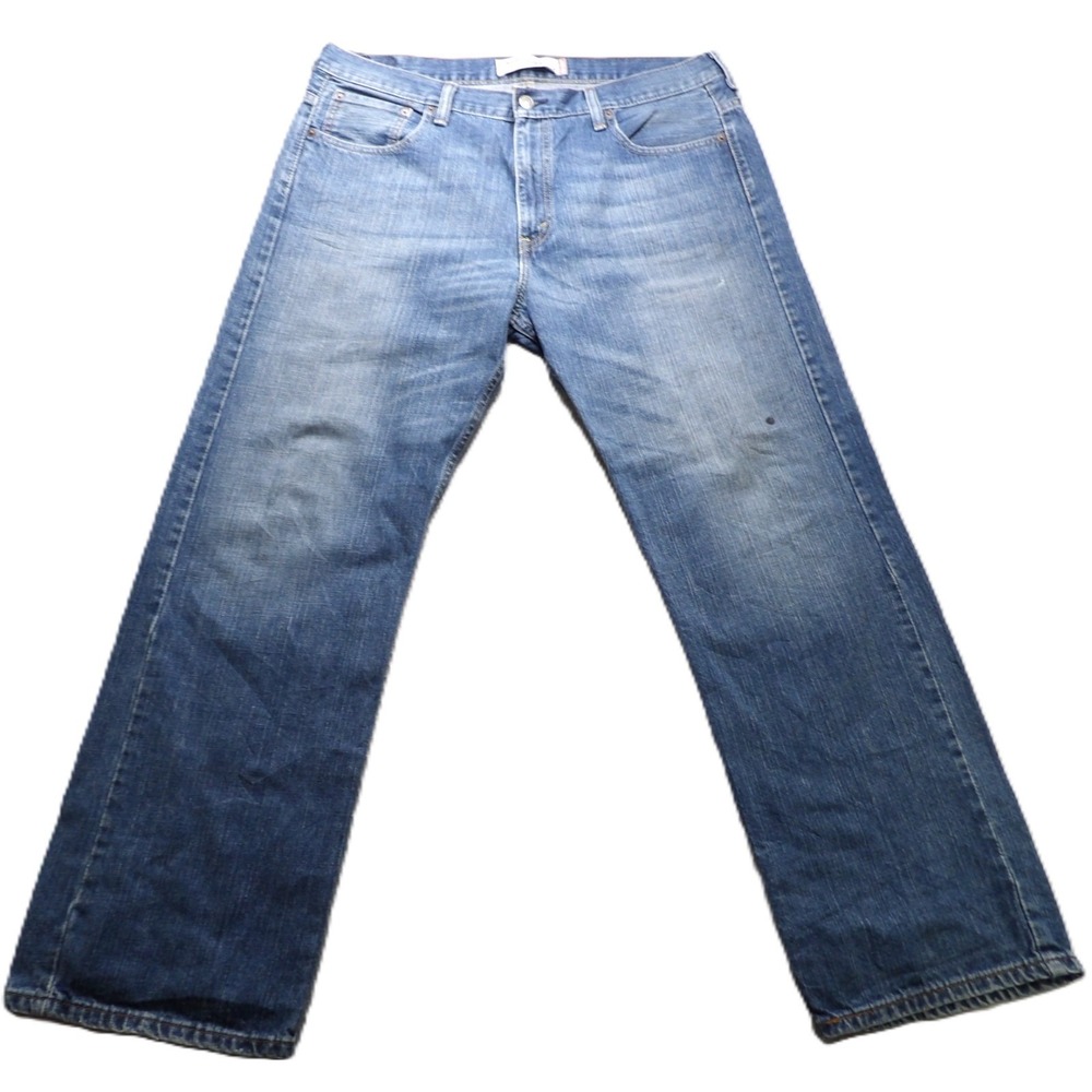 Y2K Levi's 569 Loose Straight Jeans Men W36xL32 Blue Denim Relaxed Cotton Casual